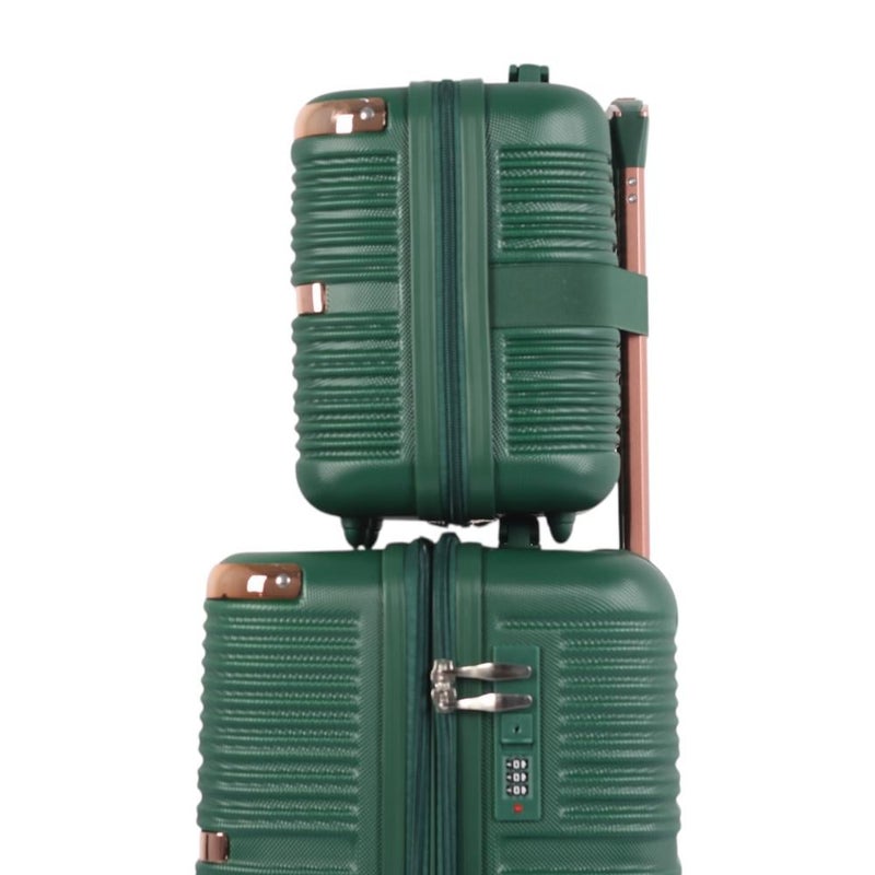 أفياتور شنط سفر  دبش عروسة - مكون من 4قطع ويشمل حقيبتين يد - بكفرات دبل وقفل رقمي ثابت -  ماركة / AVIATOR - Image 2